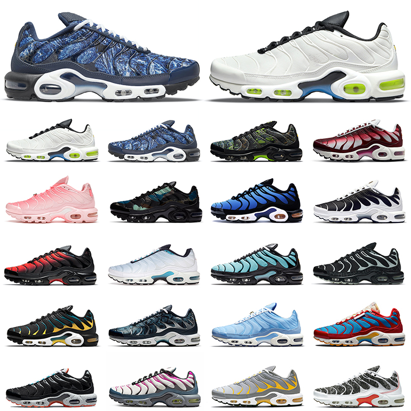 

TN Plus Running Shoes TNs Men Women Sneakers Triple Black Summit White Red Camo Graphic Prints Volt Burgundy Hyper Blue Oreo Mens Trainers Sports Outdoor Breathable, 40-46 psychic blue