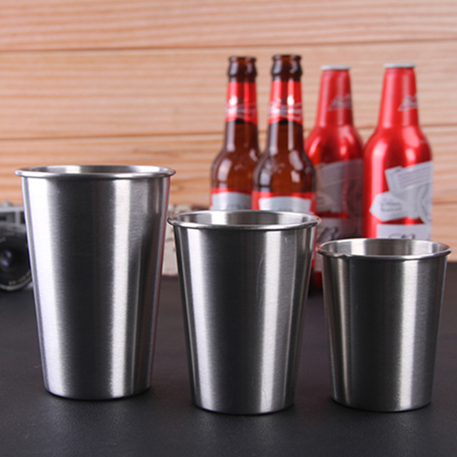 

304 Stainless Steel Tumbler 17oz/500ml 20oz/600ml 1 Wall Mug Wine Cup Beer Coffee Glass Safe Drinkware Portable Stackable Single Layer