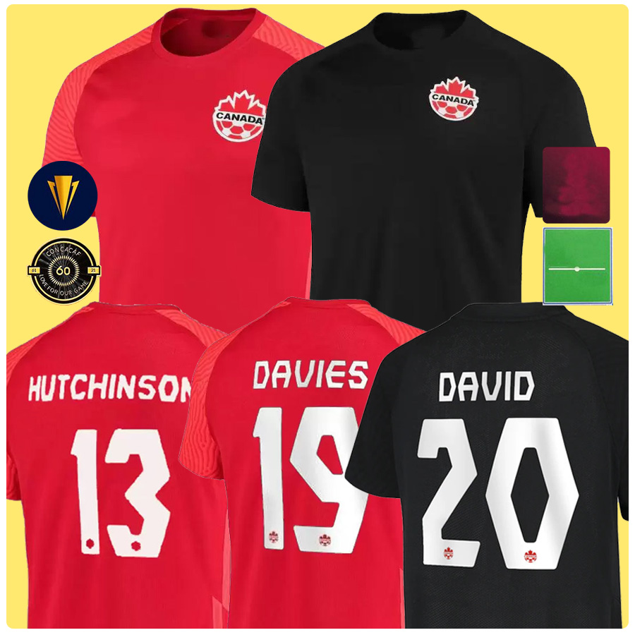 

21 22 Canada Soccer Jerseys Men home away Custom 19 Alphonso Davies 13 Atiba Hutchinson Jonathan David National Team Third Error KENNEDY EVSTAQUIO CAVALLINI, Men(jia na da)