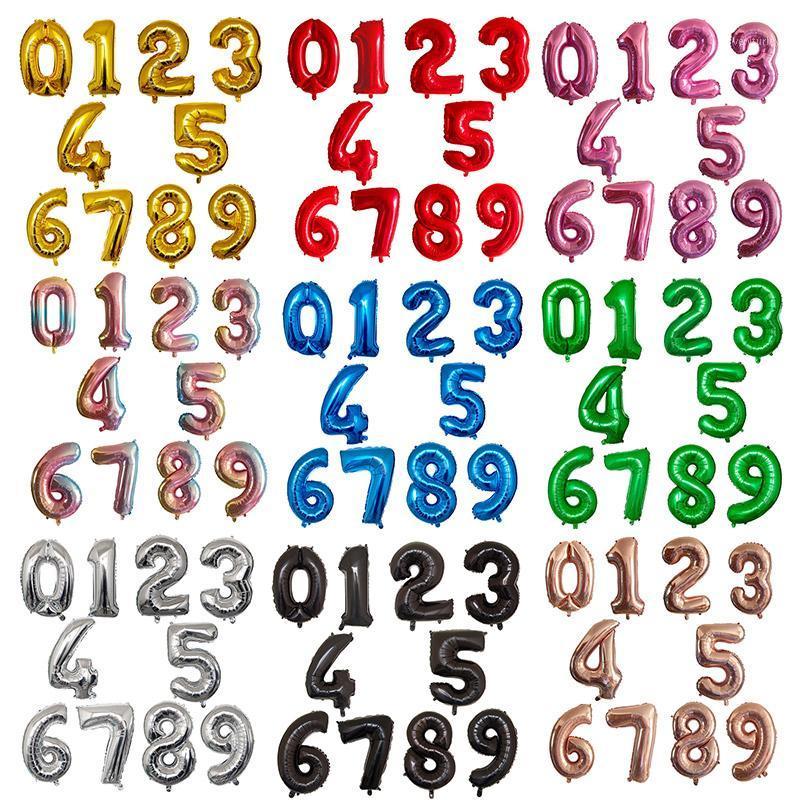 

Party Decoration 32 Inch Number Balloon 1 2 3 4 5 Digit Helium Foil Ballons Baby Shower 1st Birthday Wedding Decor Balls Supplies