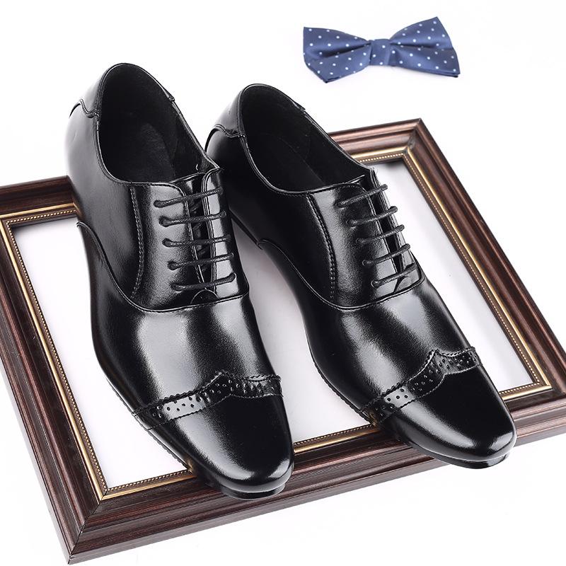 

Dress Shoes Men Italian Stylist Genuine Leather Formal Fashion Groom Wedding Luxury Style Oxford, Yellow