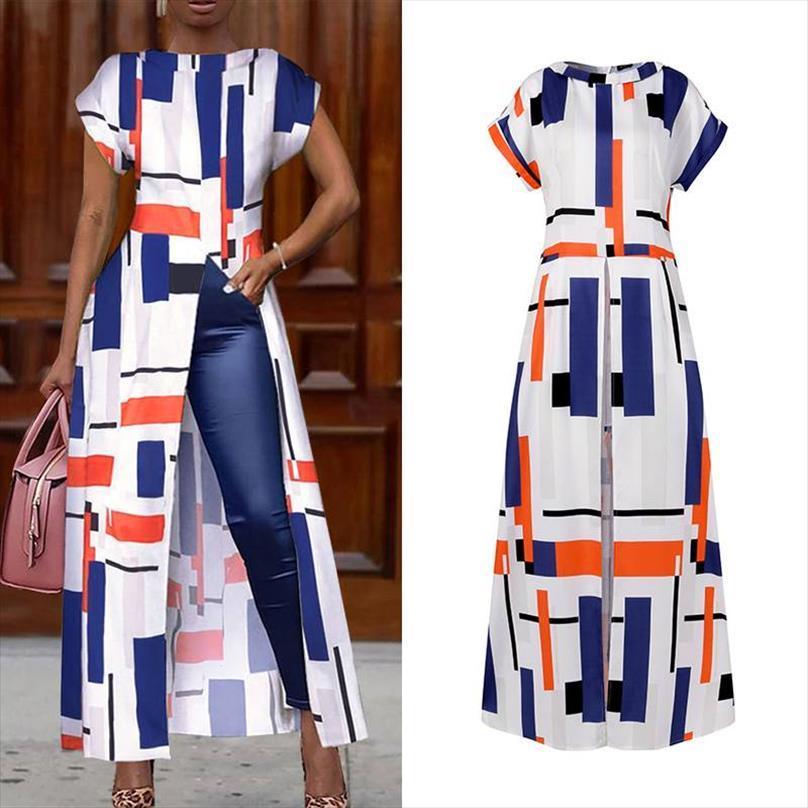 

long womentunic vonda high split womens shirt ol tunic party beach holiday feminina, White