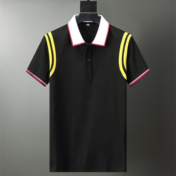 

2021 tee Men's Polos Brand Design shirt Summer Street Wear Europe Fashion Men High Quality Cotton Tshirt Casual Short Sleeve #669w, White;black