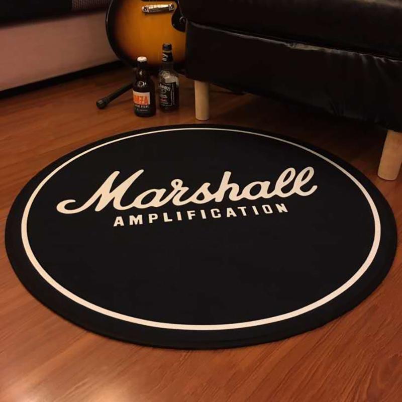 

Carpets Guitar Gibson Wing Floor Carpet Modern Printed Round Flannel Piano Room Sound Mat Living Bedroom Decor Tapis Rugs