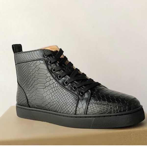 

2021 Men Women Casual Shoes Designer Red Bottom Studded Spikes Fashion Insider Sneakers Black White Leather High Boots size35-46 kj002