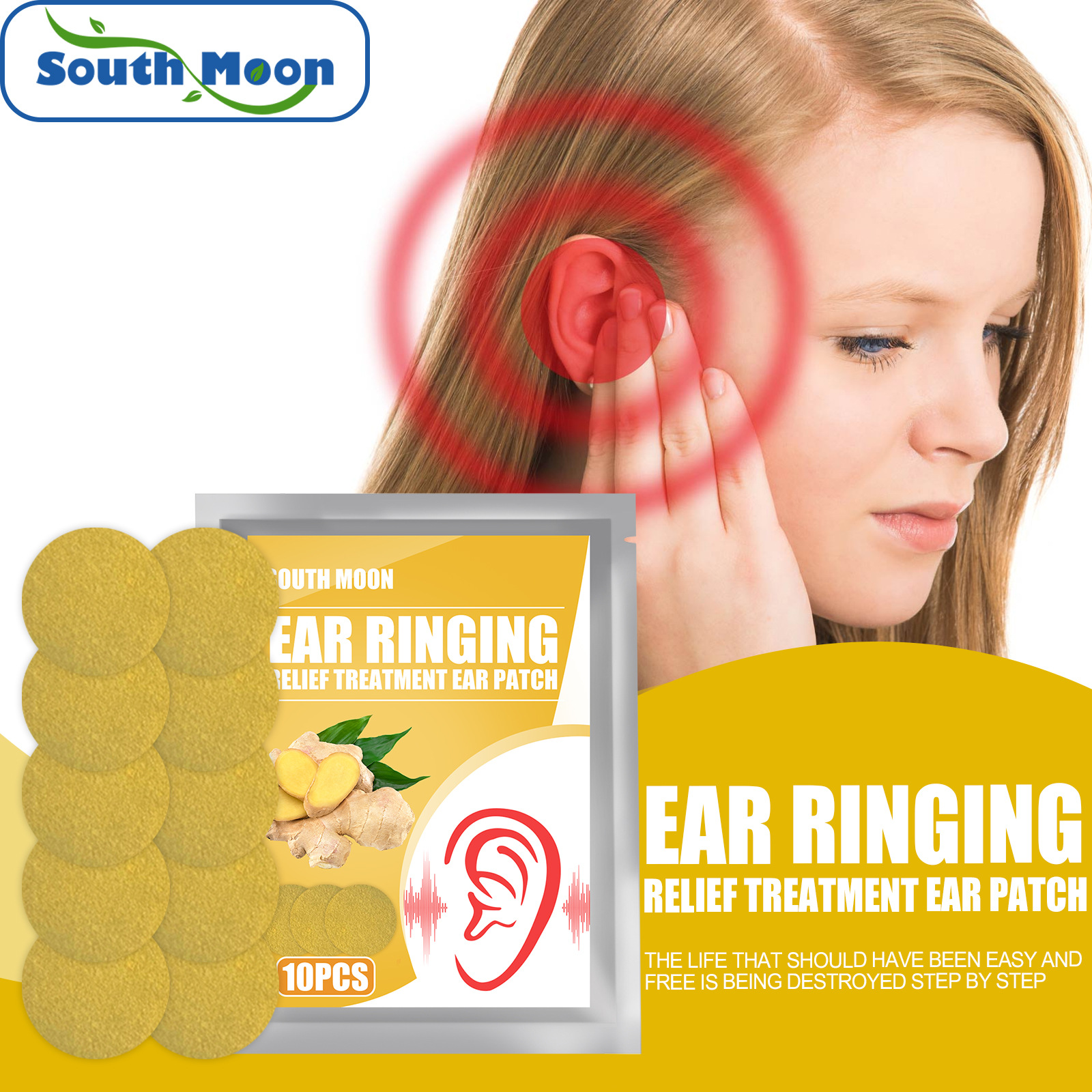 Free freight South Moon OEM ODM Ear care products Ear health paste motion sickness and airsickness anti-tinnitus-image-754042130