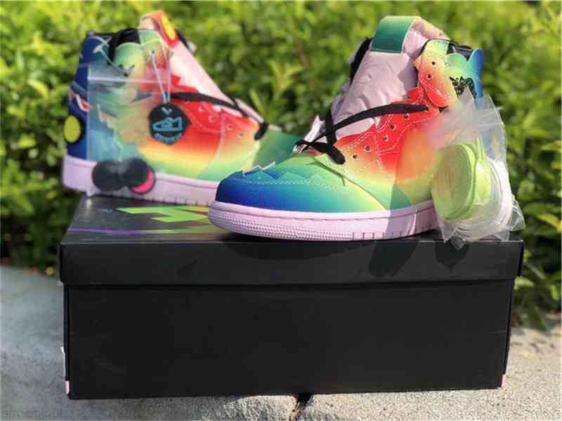 

Authentic J Balvin Shoes x 1 High OG Man Athletic Multi Black Pink Foam Jennifer Lopez Shakira Tie-Dye Zapatos Sneakers US 7-13