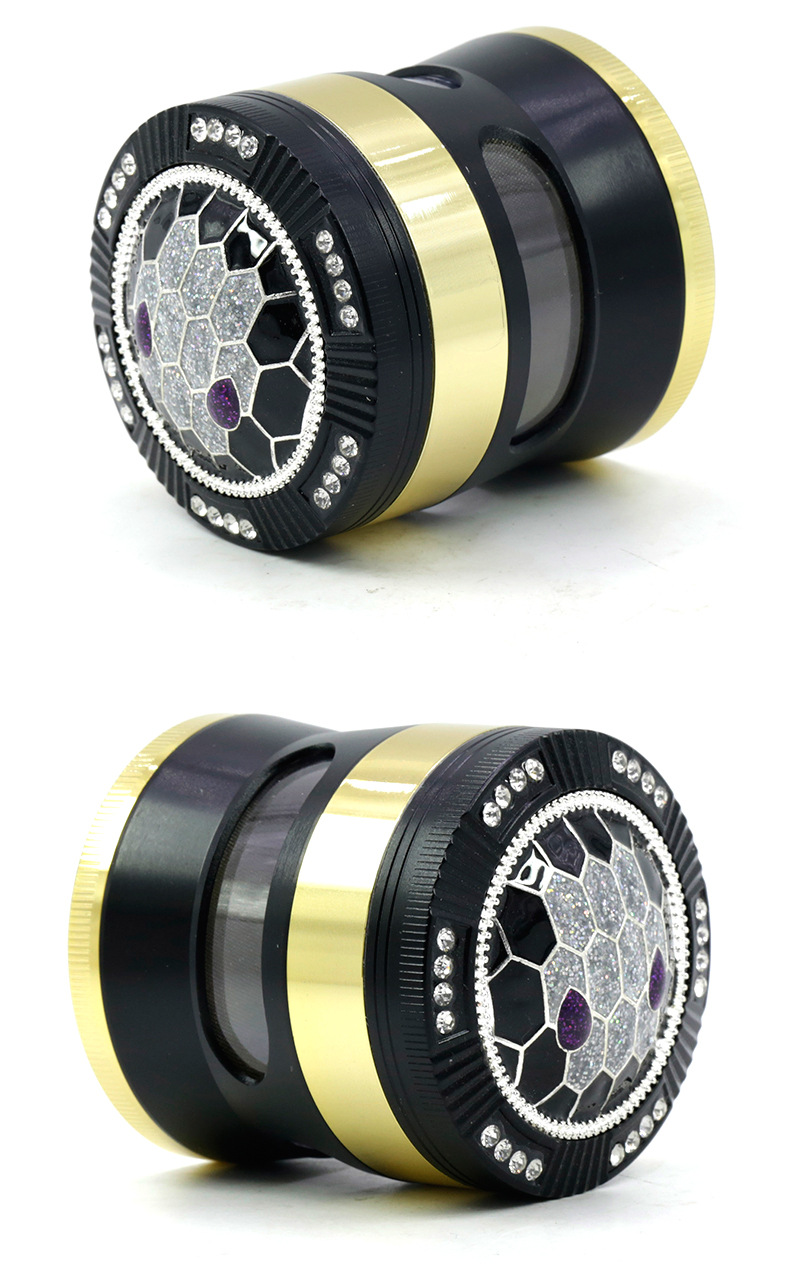 

Smoking Accessories 63mm Transparent Window Zinc Alloy Herb Grinder Tobacco Crusher