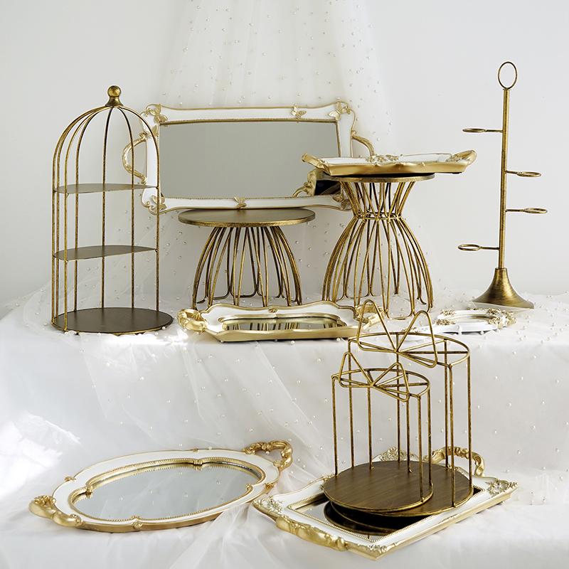 

Other Bakeware Vintage Glass Resin Tray Skirt Cake Stands Wedding Table Decorating Party Suppliers Dessert Showcase Decorations