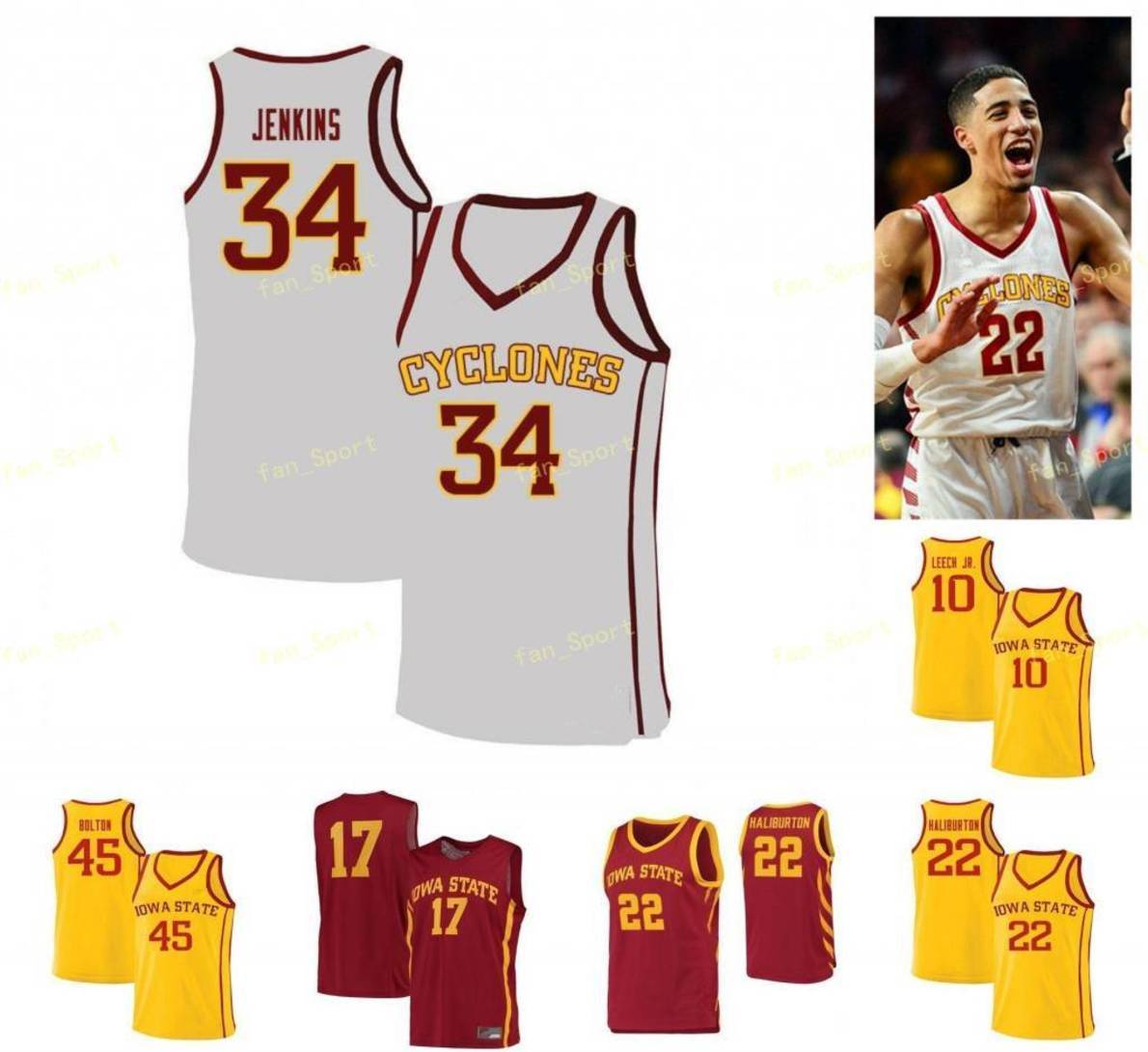 

NCAA College Iowa State Cyclones Basketball Jersey 15 Carter Boothe 2 Caleb Grill 22 Tyrese Haliburton 23 Nate Schuster Custom Stitched, As