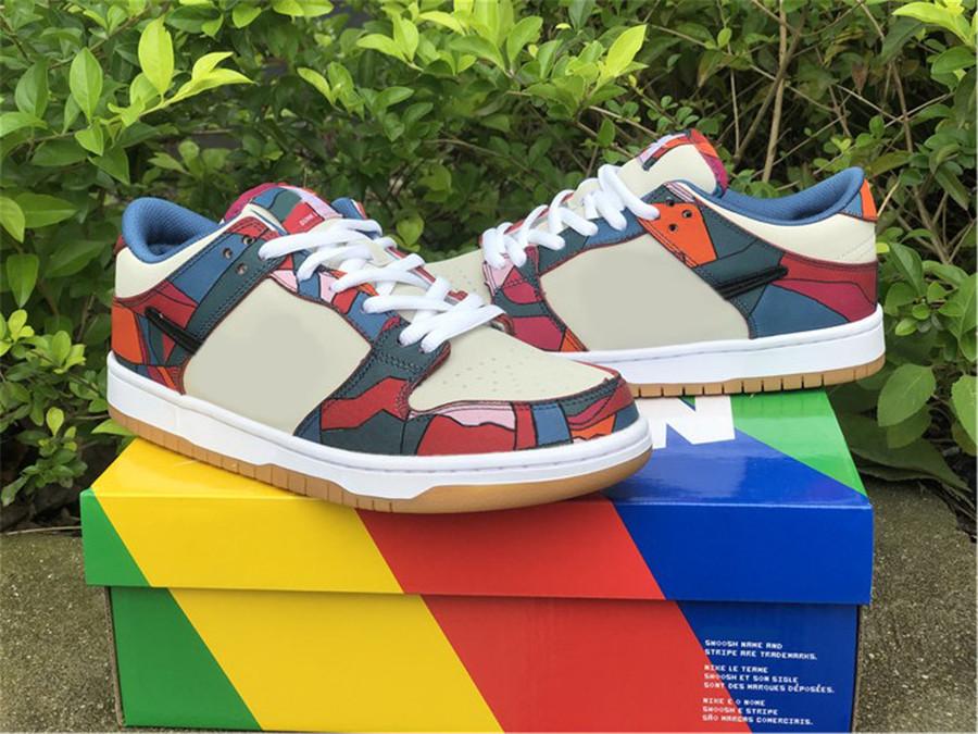 

With Box Parra x SB Dunk Fire Shoes Pink Gym Red Mocha White Royal Blue Black Men Women Outdoor Low Sports Sneakers