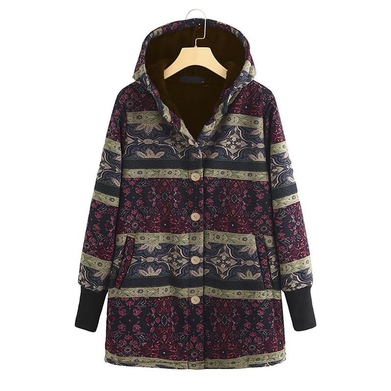 

Women's Jackets Women Winter Casual Fashion Long-sleeved Hooded Sweater Warm Plush Jacket Windproof Blouse Hood Female Clothes Oversize