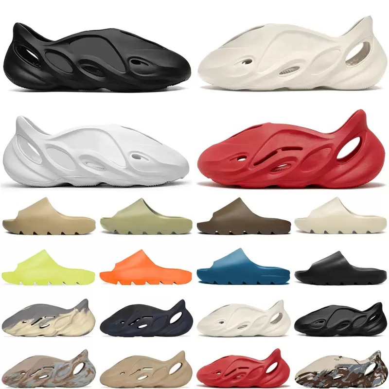 

designer shoes mens womens sandals slides summer slippers bone resin desert sand red black beach shoes rubber flat yezzys yezzy foam runner yeezies men women slide, Men us 10=uk 9.5=eur 44