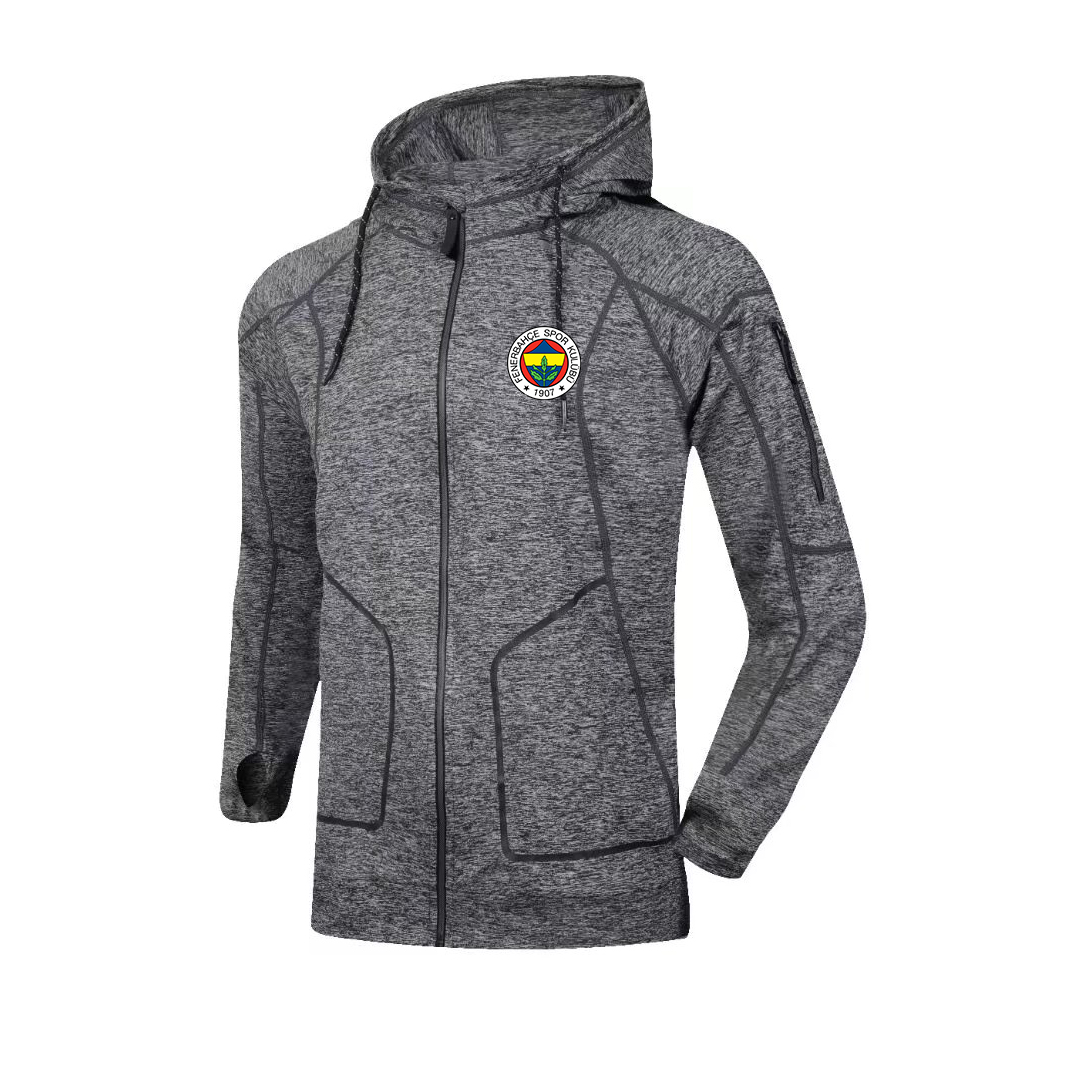 

Fenerbahçe S.K Soccer Jerseys full zipper Hooded jacket Windbreaker 2022 hoodie football jackets coat Sweater, Black;brown