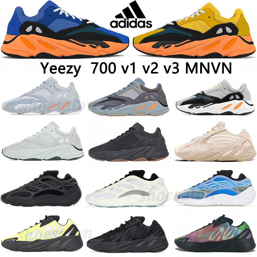 

adidas kanye west yeezy boost 700 v2 v3 yezzy yeezys shoes 2021 chaussures yecheil sun scarpe shoes 3m white black reflective mens women stock x sneakers wave runner 700, Box