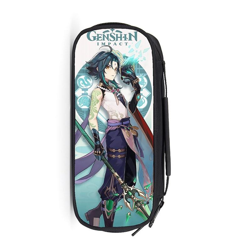 

Wallets Game Genshin Impact Pencil Bags Student Multifunction Case Boy Girl Zipper School Supplies Sotrage Kids Wallet, Red;black