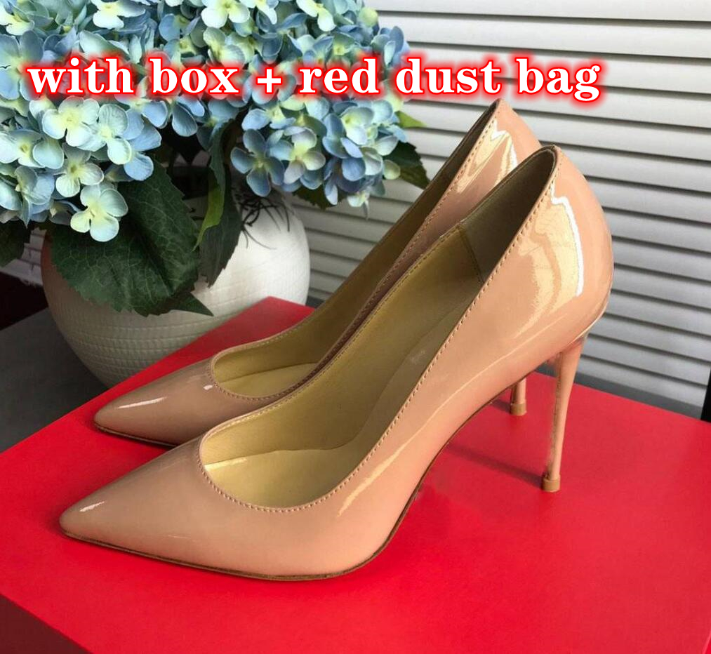 

Luxury High Heel Women Leather Dress Shoes Designer Black Stiletto Heel Shoes Women Wedding Party Dress Shoes With Box, receipt