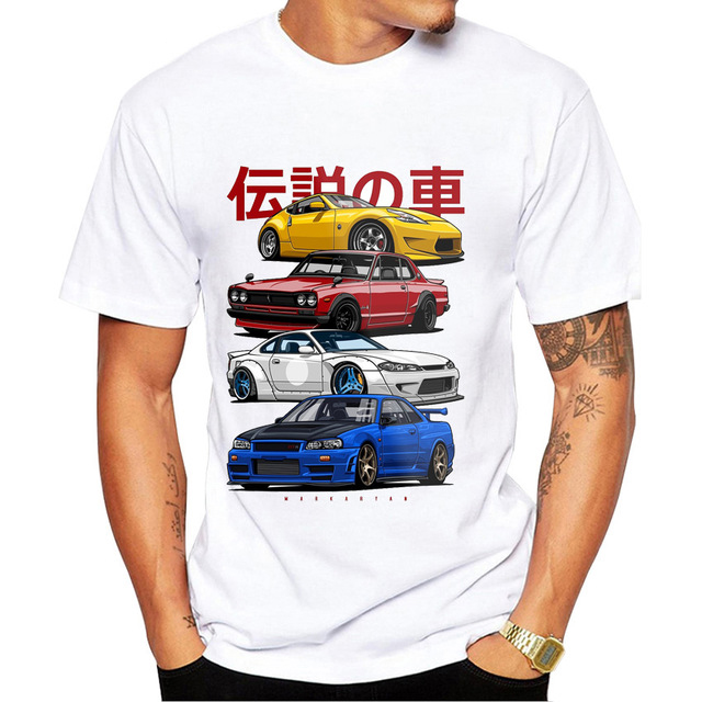 

Summer Fashion Men T-Shirts JDM Mix Civic CRX Integra Car Print T-Shirt Boy Casual Tops Funny Tees White Short Sleeve, White01