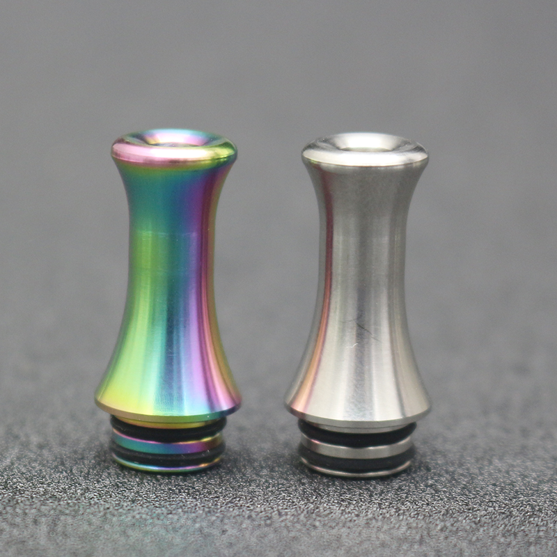 

510 Drip Tips Rainbow Silver Color Stainless Steel for Thread Wide Bore Mouthpiece TFV8 TFV12 Prince Tank Atomizer Electronic Cigarette Accessories