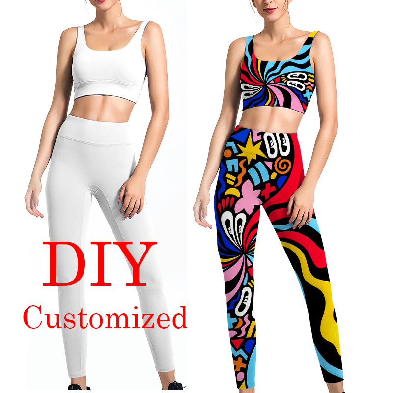 

CLOOCL DIY Women's Legging Sports Vest Women 3D Printed Tank Tops Stars Anime Singer Yoga Running Clothing Woman Fitness Tracksuits
