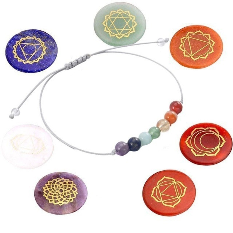 

7 Charka Healing Balance Beads Bracelet 6mm Yoga Bracelet Stone for Women/Men Natural Stone DIY Chakra Keep Health Bracelet, Black