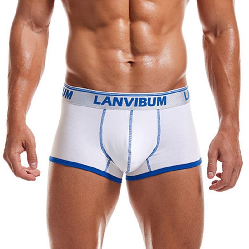 

Underpants Men U-Convex Underpant Sport Panties Male Soft Boxer Brief Man's Breathable Mid Waist Shorts Smooth Knicker, Black;white