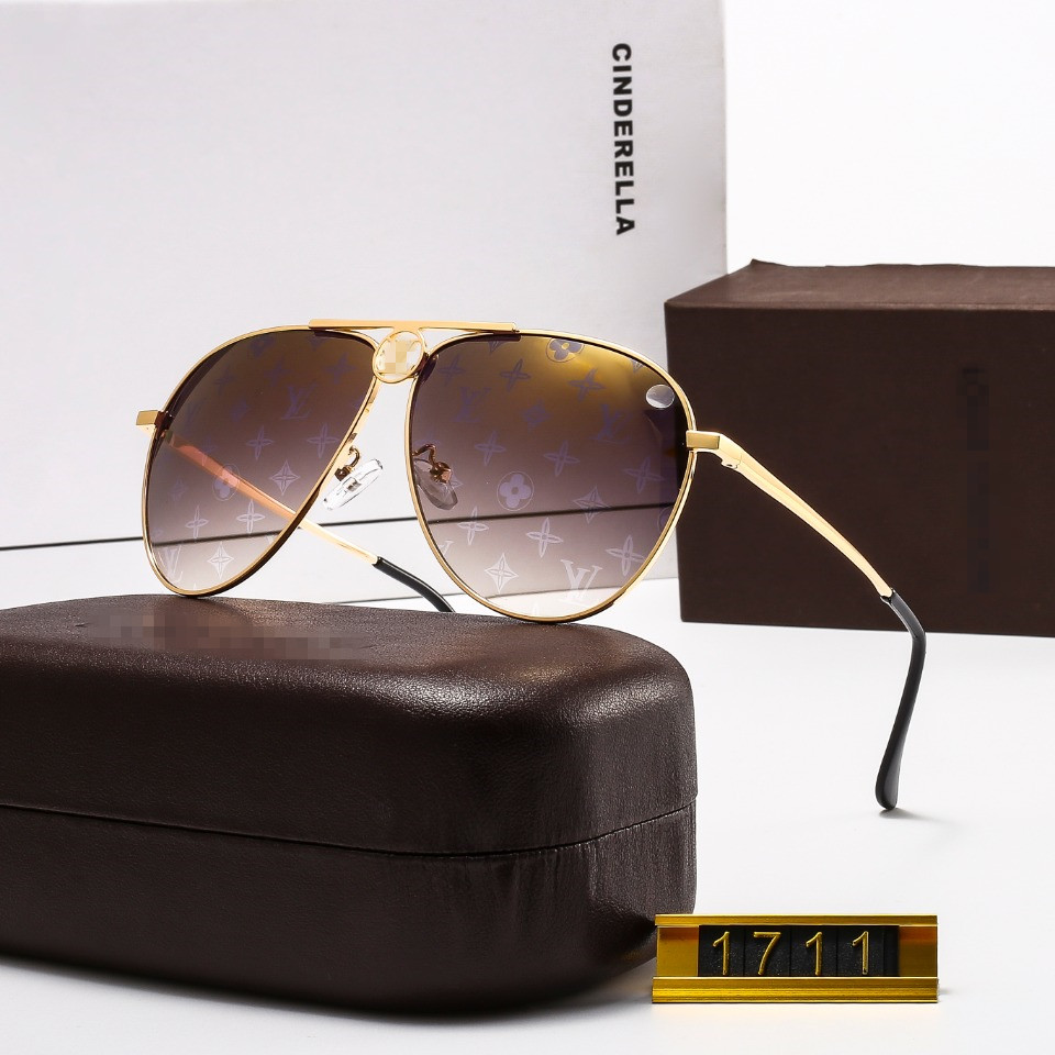 

2021LV LOUIS Pilot Aviation VITTON Sunglasses Retro Classic Print Sun Glasses VUTTON Female Male Eyeglasses Luxury Designer Lunette, White;black
