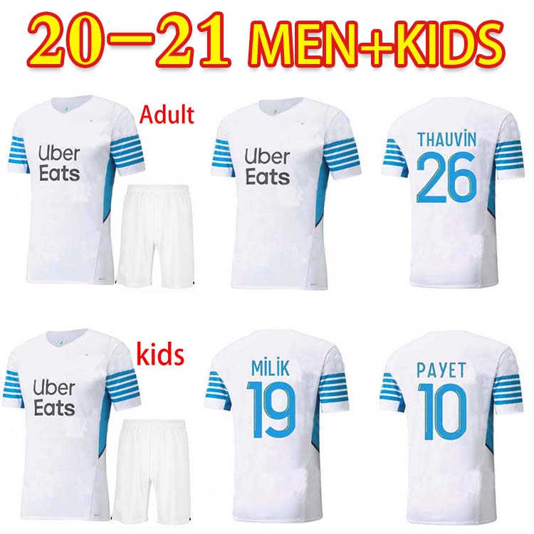 

Marseille soccer jersey Olympique De 21 22 OM 2021 2022 maillot foot CUISANCE THAUVIN BENEDETTO KAMARA PAYET football shirts men + kids kit, Black;yellow