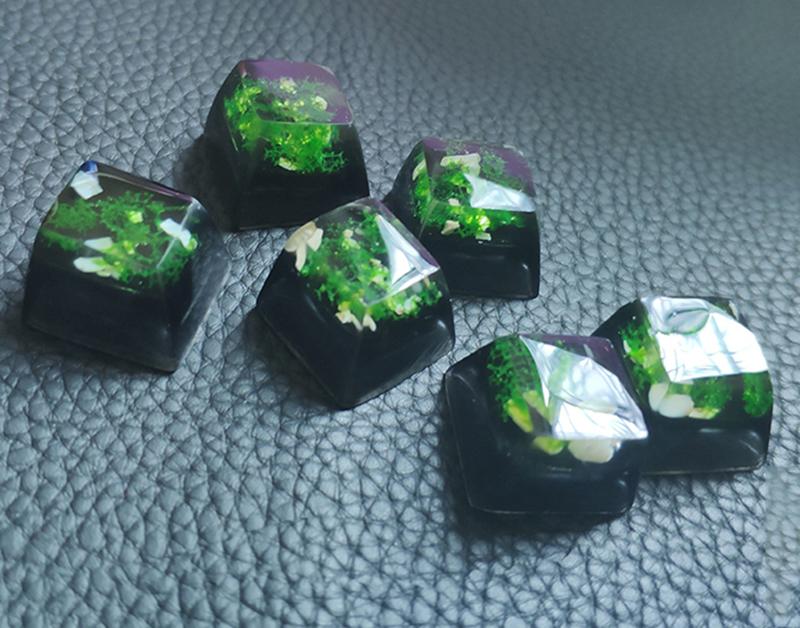 

Keyboards Cherry Mx Keycaps 1u Mechanical Keyboard Custom Keys Caps Translucent Resin Key Cap 1Pc
