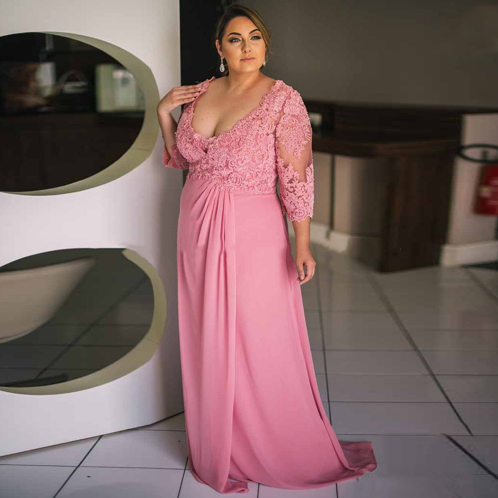 Mère de la mariée Robes plus taille en mousseline de soie