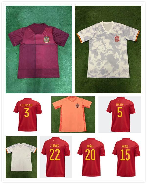 

Men 2020 2021 Spain home Away Soccer Jersey ASENSIO MORATA ISCO INIESTA PACO ALCACER THIAGO Football shirts Goalkeeper training suit, Black;yellow