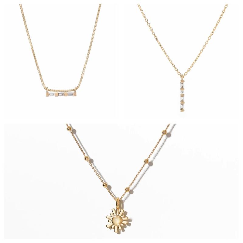 

Chains Aide 2021 Trend 925 Sterling Silver Necklaces For Women Clavicle Chain Mother's Gifts Jewelry Necklace Sun Pendant Collars CZ