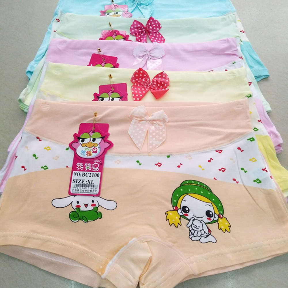

Girls' boxers cotton underwear cute cartoon printed children's pants five yuan model, Camo