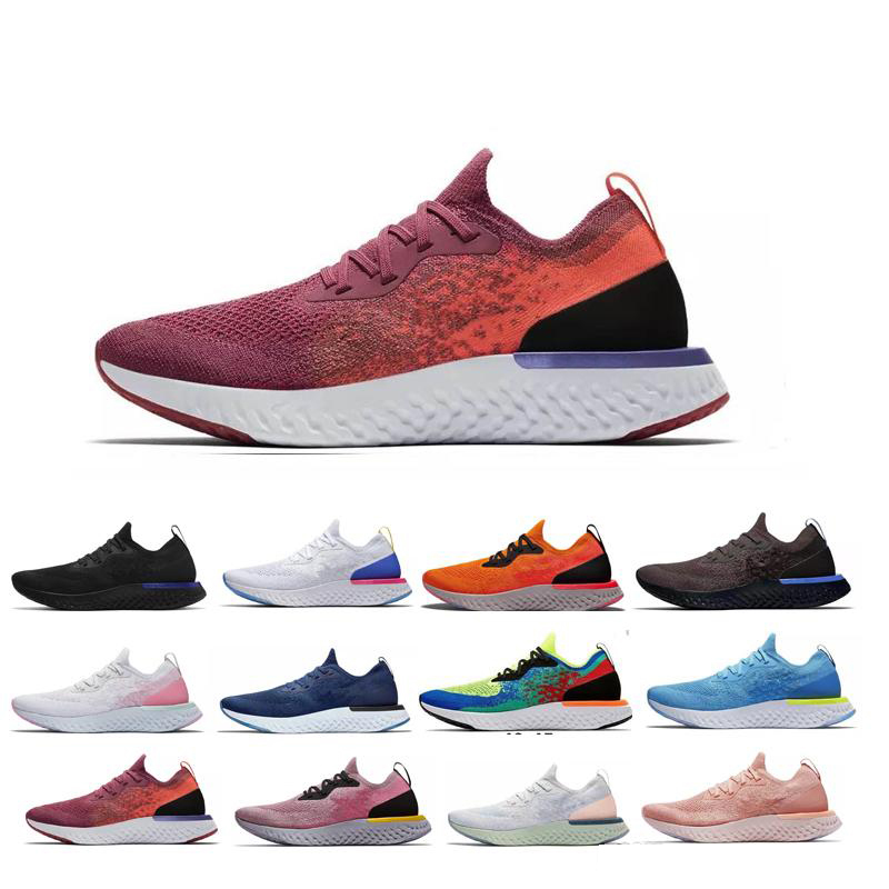 

Mens Womens Running Shoes Epic Fly knit V1 Lace-Up White Triple Black Pewter Fusion Grey Blue Outdoors Trainers Men Sports Sneakers Size 36 45, #7