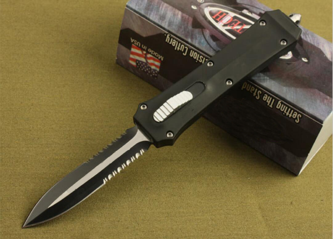 

Wound Dragon Teeth 162 Automatic knife AUTO OPEN Blade Zinc aluminum alloy handle Wild survival outdoor portable pocket knives EDC Tool