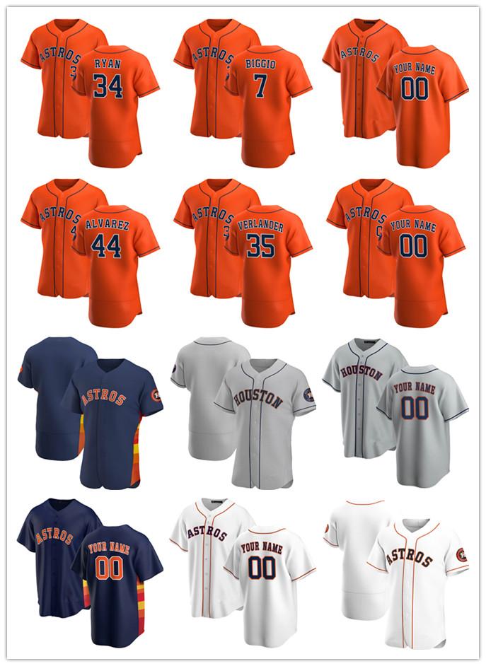

Custom Jersey Mens Youth Houston Astros 44 Yordan Alvarez 35 Justin Verlander 34 Nolan Ryan 7 Craig Biggio Baseball Jerseys, Blue;black