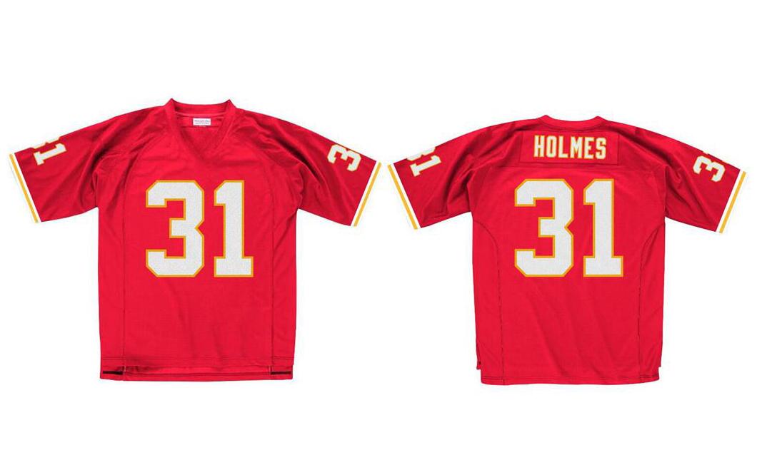 

Stitched football Jersey 31 Priest Holmes 2002 Mitchell & Ness retro Rugby jerseys Men Women Youth S-6XL, Stitched jersey