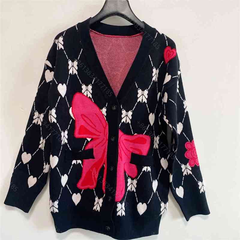

Designer clothes hoodie sweater women winter brand wool knit hoodies coat logo bow long sleeve high-end casual knitted cardigan factory wholesale, Supplementary price difference