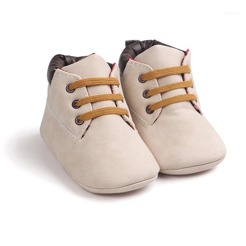 

Winter Autumn Baby Shoes Pu Leather Solid Color Born Todder Boy Sneakers Enfant First Walkers1, Beige