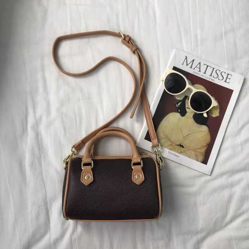 

bag CLASSIC FLOWER Wholesale new mini boston s Canvas genuine leather lady messenger phone purse fashion satchel nano pillow shoulder handbag
