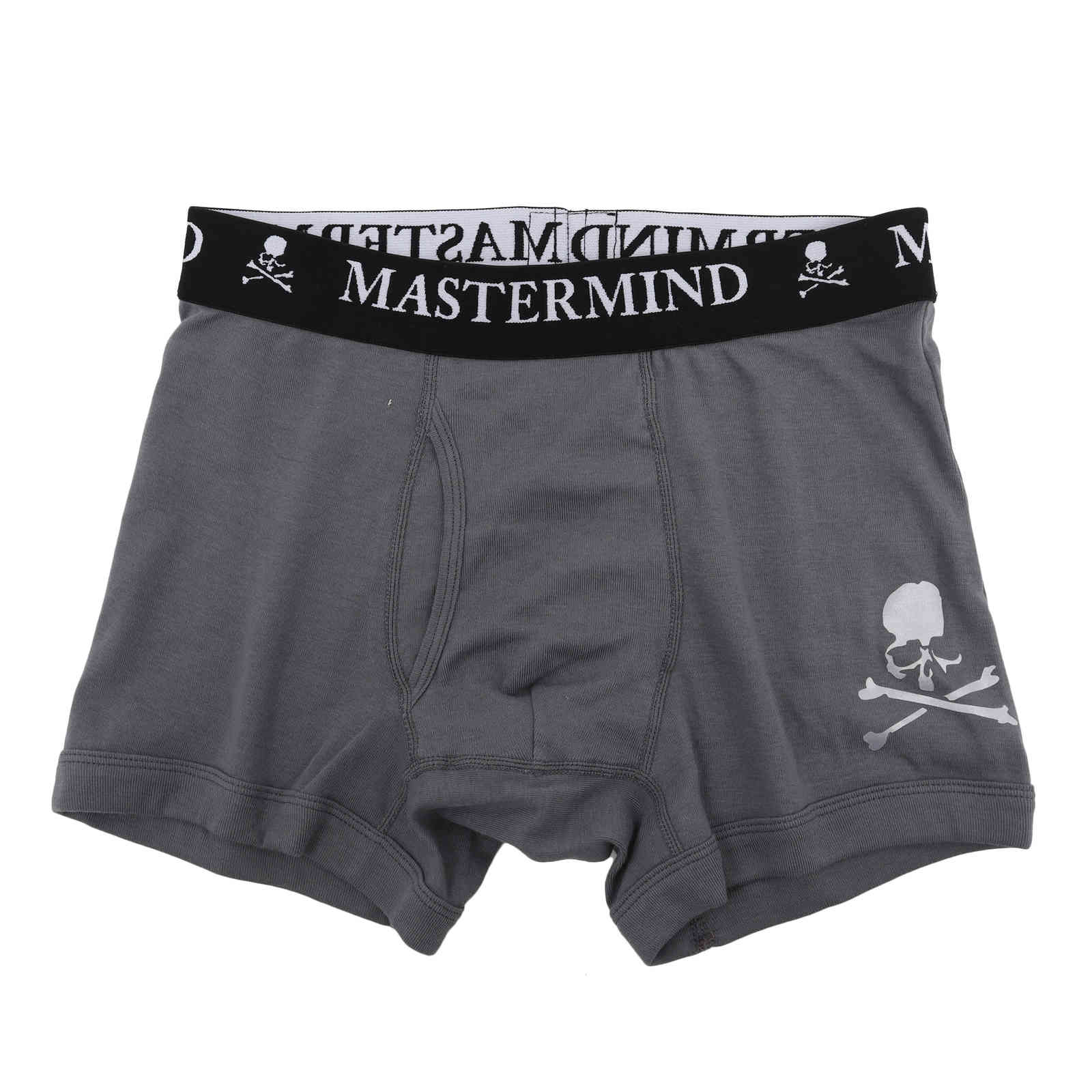 

20ss Sytm mastermind world MMJ big skull cotton men's and women's boxer underwear, White;black