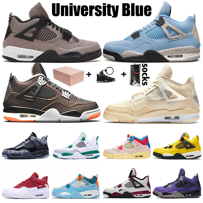 

With Box Jumpman 4 4s White Fashion Men Women Basketball Shoes Retro Sail 2021 Fire Red University Blue Starfish Sports Trainers Sneakers Big Size Eur 47, B12 green-metallic 40-47