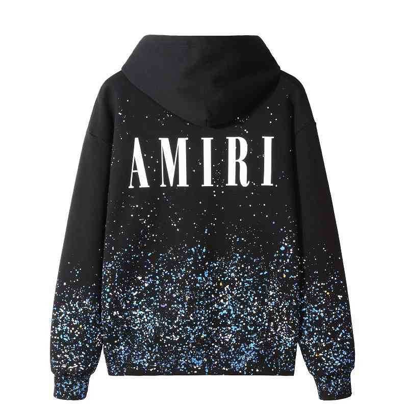 

Designer Hoodies Mens Amir Hoodie Pocket Graffiti Pattern Korean Casual Hooded Print Sweater 0MHW, Black