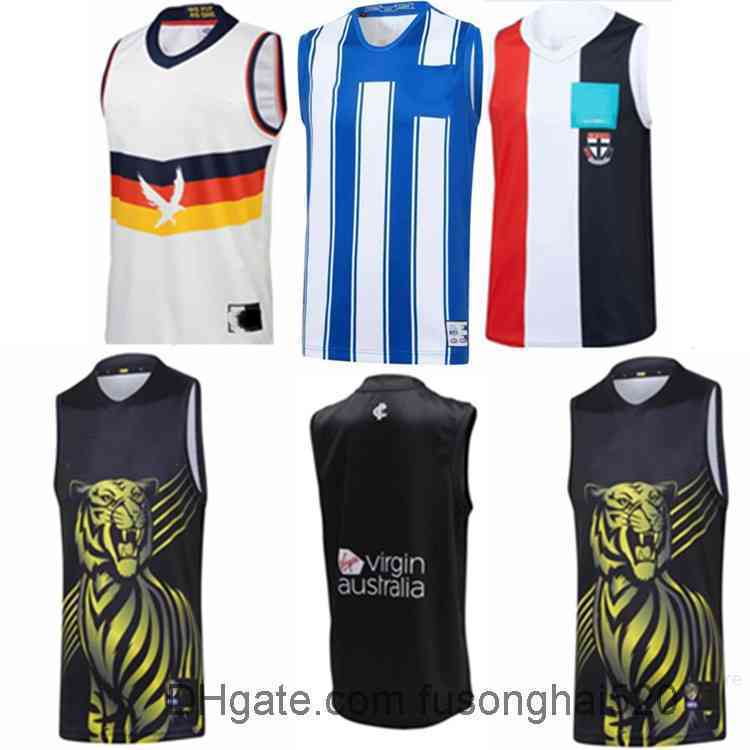 

AFL jersey Carlton Blues Richmond Tigers Adelaide Crows NORTH MELBOURNE KANGAROOS ST KILDA SAINTS s-xxl Men's tops, Black