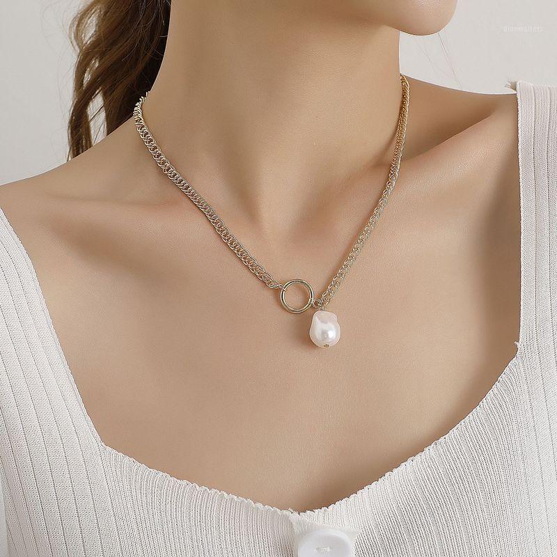 

Vintage Pearl Choker Necklaces For Women 2021 Crystal Star Chain Necklace Trendy Beads Chokers Jewelry Gift Chains