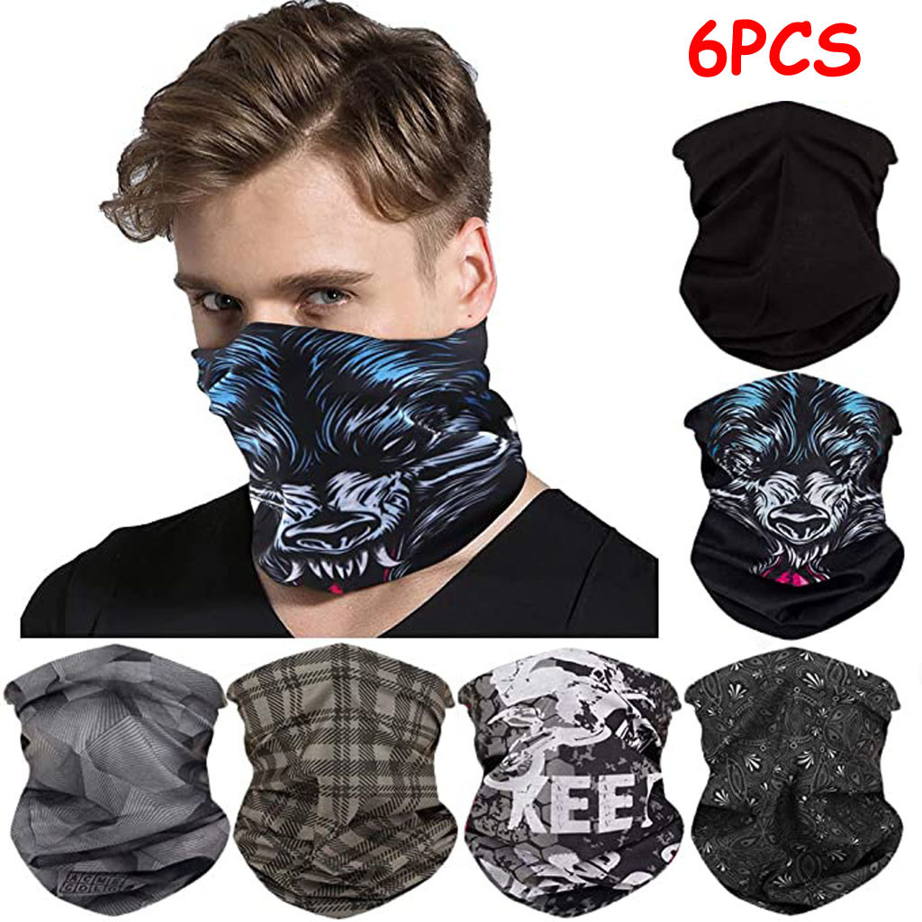 

6pcs 3D Seamless Outdoor Sport Magic Scarf Neck Warmer Tube Hiking Bike Cycling Motorcycle Breathable Head Wrap Bandana 2020