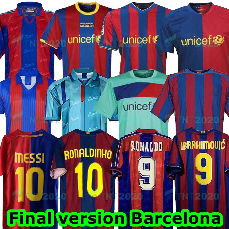 

2010 2011 2017 2018 barcelona Retro MESSI soccer jersey 07 08 09 King's Cup Final RONALDINHO RONALDO RIVALDO 1999 GUARDIOLA Iniesta STOICHKOV Final version, 92-95 away man