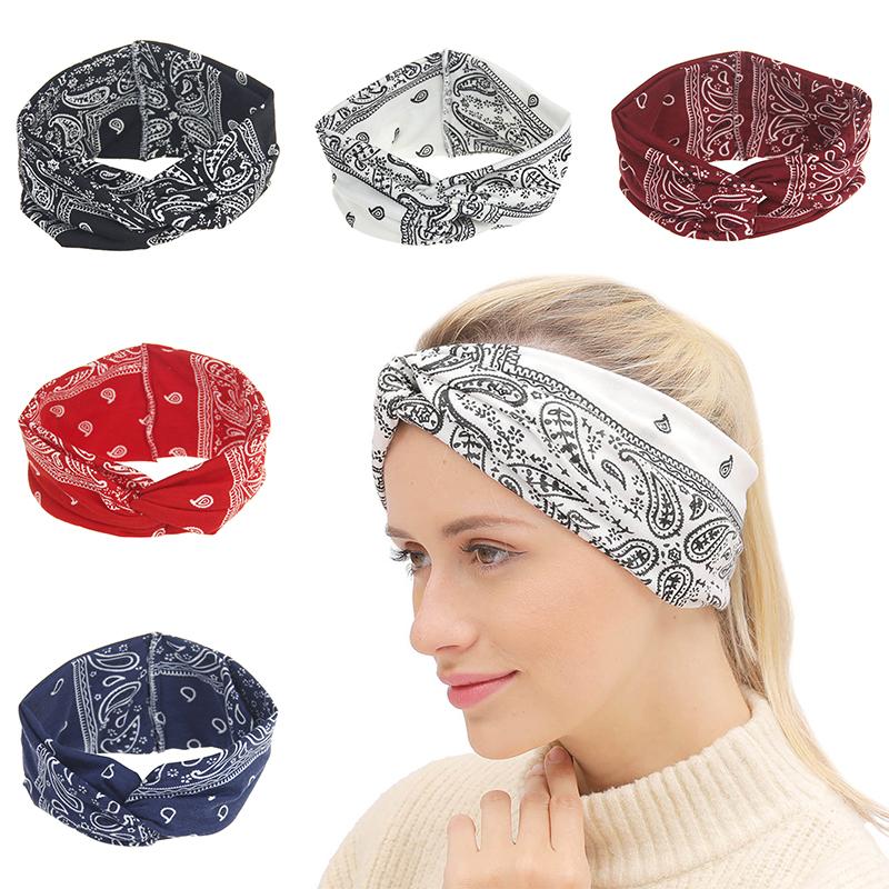 

Hair Clips & Barrettes Bohemian Ethnic Style Bands Ladies Cotton Turban Rock Ties Women Men Bandana Headband Elastic Hairband Jewelry, Golden;silver