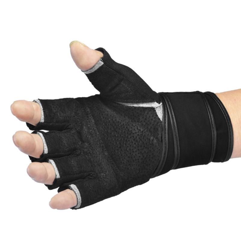

Sports Gloves Sport Anti-skid Half Finger Absorbing Padded Weight Lifting Outdoor Breathable Bicycle Mitten, Black