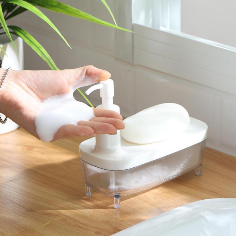 

Liquid Soap Dispenser 300ml Boat Shape Bathroom Manual Shampoo Plastic Bottle